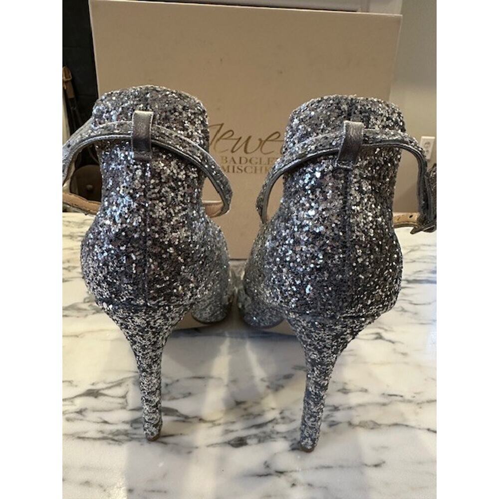 Jewel Badgley Mischka Womens Conroy Dress Sandal Size 9.5 NIB Glam Glitter - Picture 3 of 7
